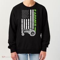 American Farmer USA Tractor Flag Women's Sweatshirt thumb 0