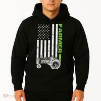 American Farmer USA Tractor Flag Hoodie thumb 2