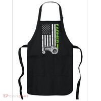 American Farmer USA Tractor Flag Apron thumb 0