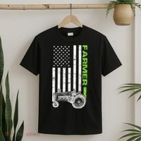 American Farmer USA Tractor Flag T-Shirt thumb 2