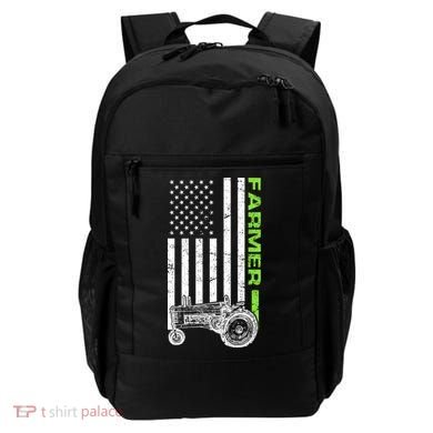 American Farmer USA Tractor Flag Backpack