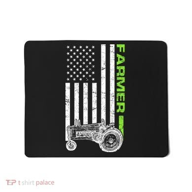 American Farmer USA Tractor Flag Mousepad