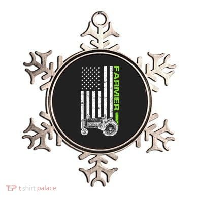 American Farmer USA Tractor Flag Ornament
