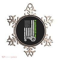 American Farmer USA Tractor Flag Ornament thumb 0