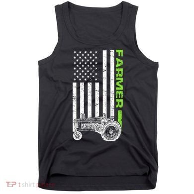 American Farmer USA Tractor Flag Tank Top
