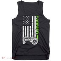 American Farmer USA Tractor Flag Tank Top thumb 0