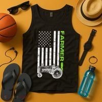 American Farmer USA Tractor Flag Tank Top thumb 4