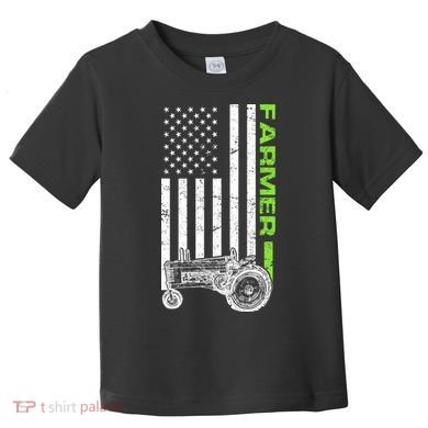 American Farmer USA Tractor Flag Toddler T-Shirt