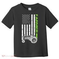 American Farmer USA Tractor Flag Toddler T-Shirt thumb 0