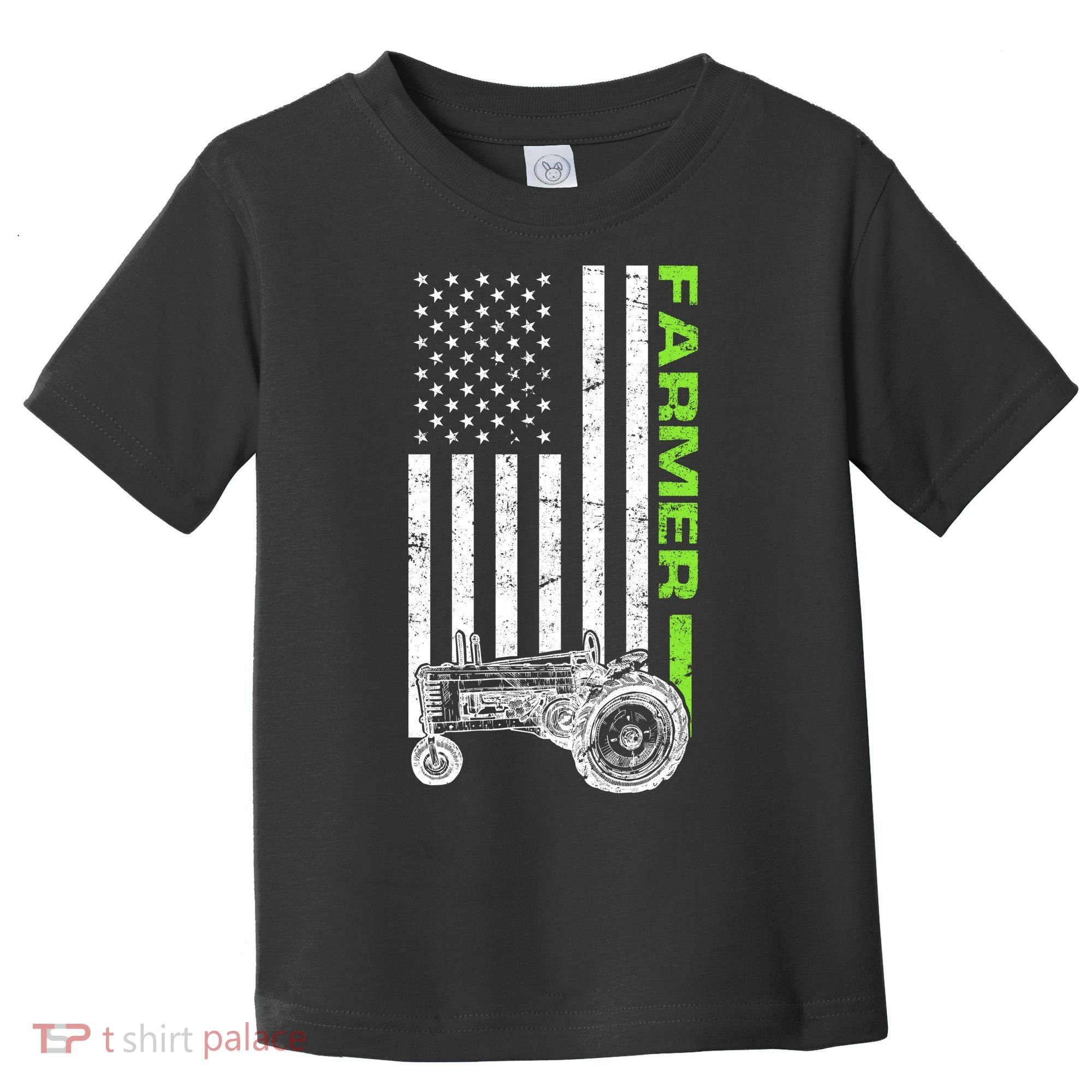 American Farmer USA Tractor Flag Toddler T-Shirt