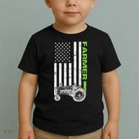 American Farmer USA Tractor Flag Toddler T-Shirt thumb 2