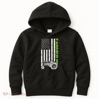 American Farmer USA Tractor Flag Kids Hoodie thumb 0