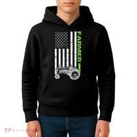 American Farmer USA Tractor Flag Kids Hoodie thumb 4