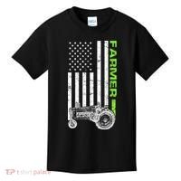 American Farmer USA Tractor Flag Kids T-Shirt thumb 0