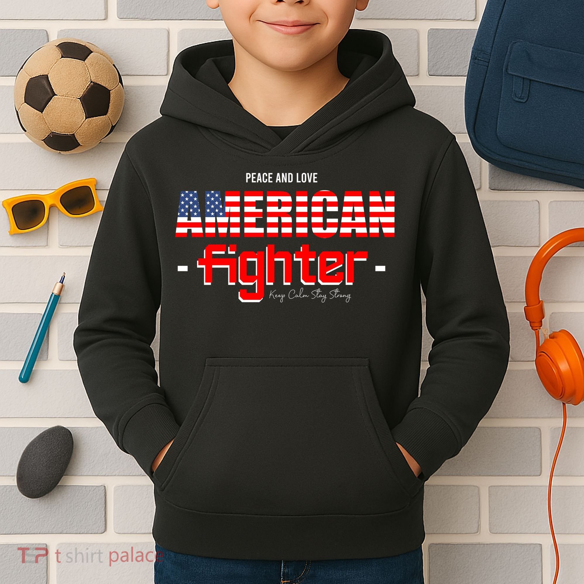 American Fighter Kids Hoodie