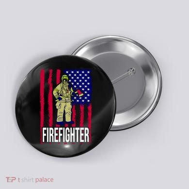 American Firefighter Button