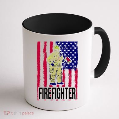 American Firefighter Coffee Mug back