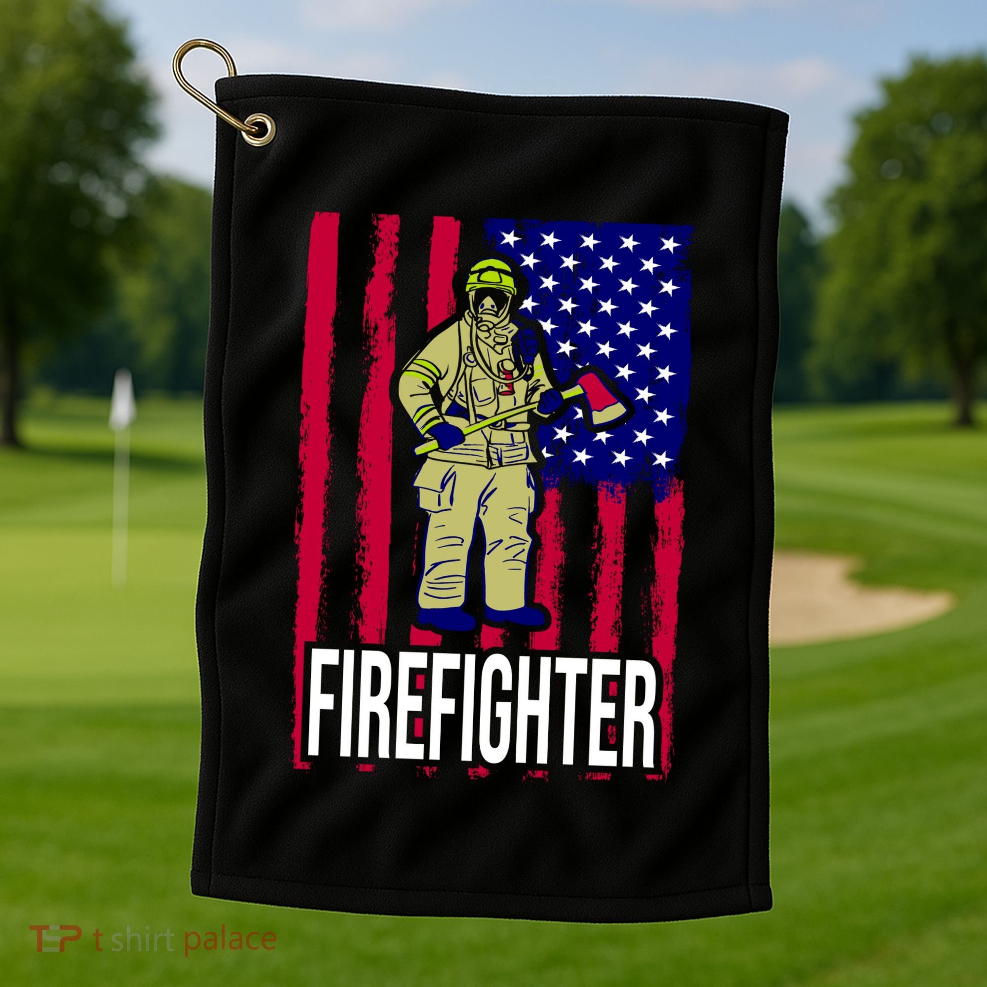 American Firefighter Golf Towel