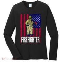 American Firefighter Women's Long Sleeve Shirt thumb 0