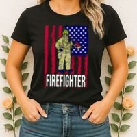 American Firefighter Women's T-Shirt thumb 2