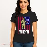 American Firefighter Women's T-Shirt thumb 4