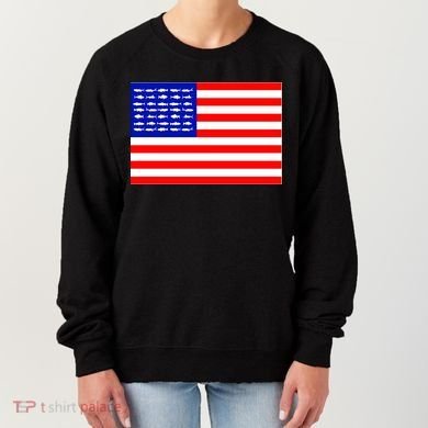 American Fishing Flag Women's Sweatshirt