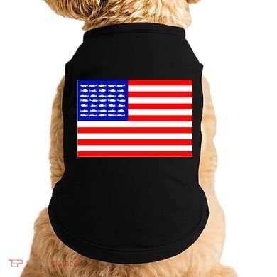 American Fishing Flag Doggie Tank