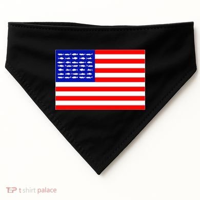 American Fishing Flag USA-Made Doggie Bandana