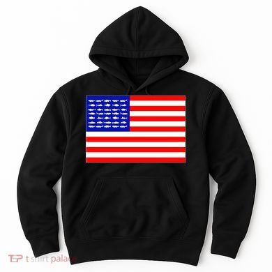 American Fishing Flag Hoodie