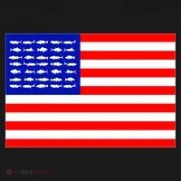 American Fishing Flag Long Sleeve Shirt thumb 2