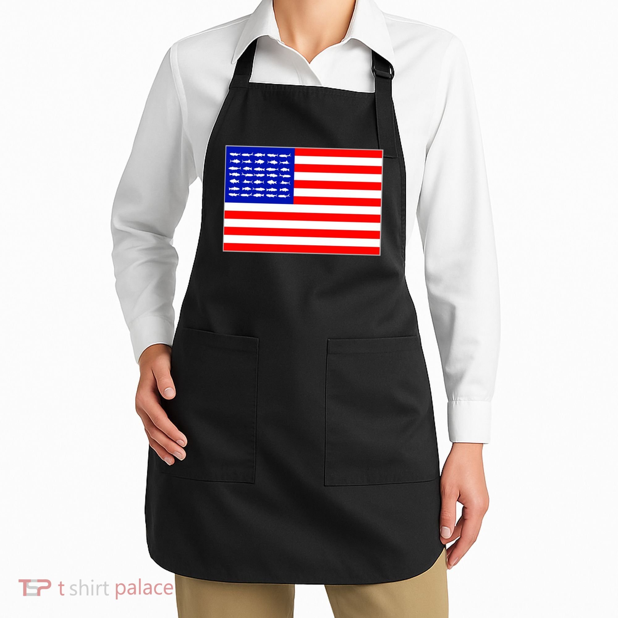American Fishing Flag Apron