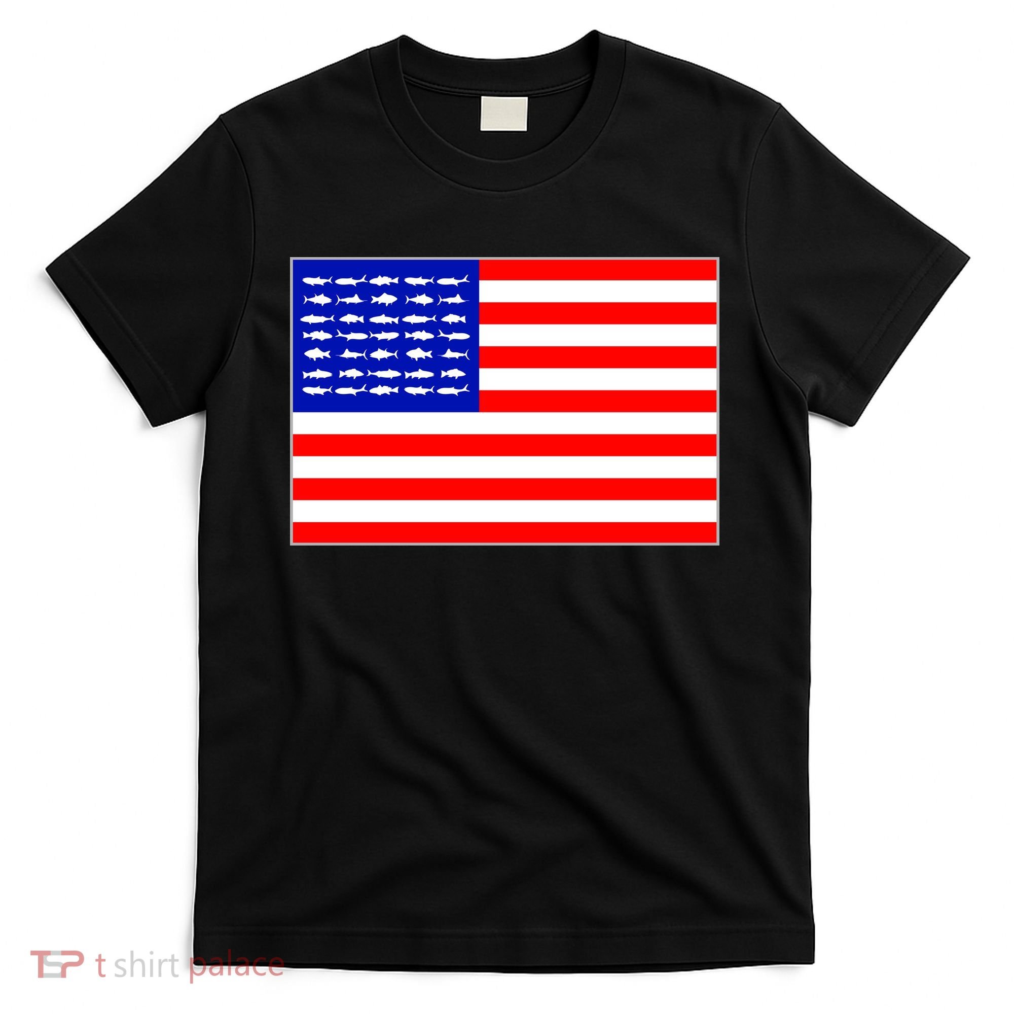 American Fishing Flag T-Shirt
