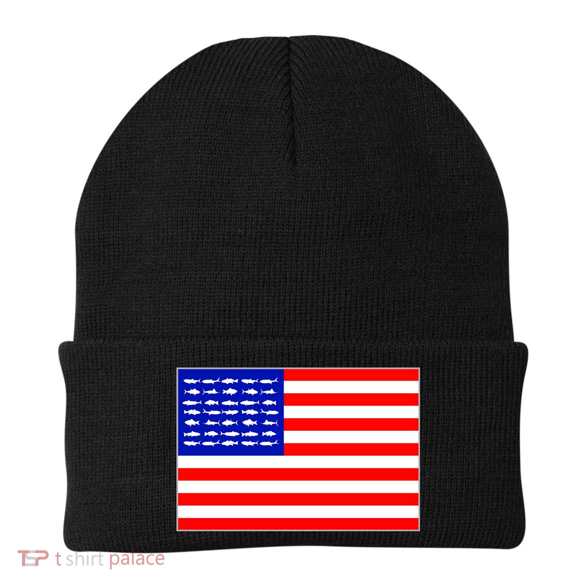 American Fishing Flag Beanie