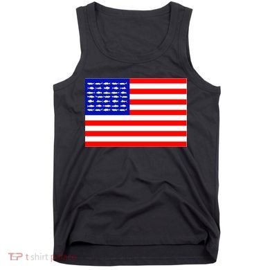 American Fishing Flag Tank Top