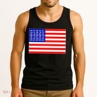 American Fishing Flag Tank Top thumb 3