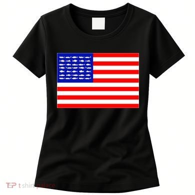 American Fishing Flag Women's T-Shirt