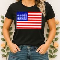 American Fishing Flag Women's T-Shirt thumb 2