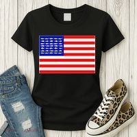 American Fishing Flag Women's T-Shirt thumb 3