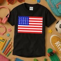 American Fishing Flag Kids T-Shirt thumb 3