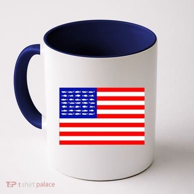 American Fishing Flag Coffee Mug