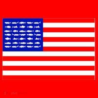 American Fishing Flag Santa Hat thumb 1