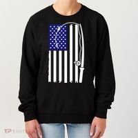 American Fishing Rod & Hook Flag Women's Sweatshirt thumb 0