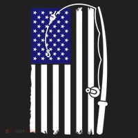 American Fishing Rod & Hook Flag Women's Sweatshirt thumb 2