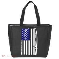 American Fishing Rod & Hook Flag Tote Bag thumb 0