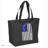 American Fishing Rod & Hook Flag Tote Bag thumb 2
