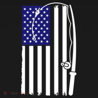 American Fishing Rod & Hook Flag Tote Bag thumb 4