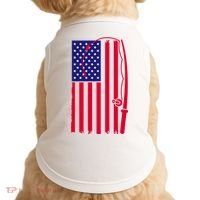 American Fishing Rod & Hook Flag Doggie Tank thumb 0