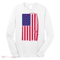 American Fishing Rod & Hook Flag Long Sleeve Shirt thumb 0
