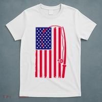 American Fishing Rod & Hook Flag T-Shirt thumb 5