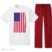 American Fishing Rod & Hook Flag Pajama Set thumb 0